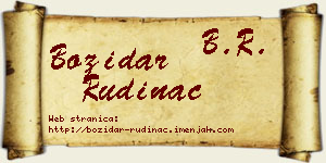 Božidar Rudinac vizit kartica